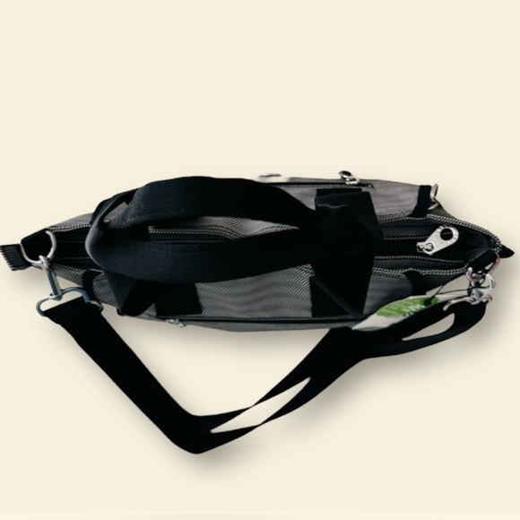 Kipling Briona Shoulder Bag Jet Handbag Satchel Black Woven - Picture 5 of 9